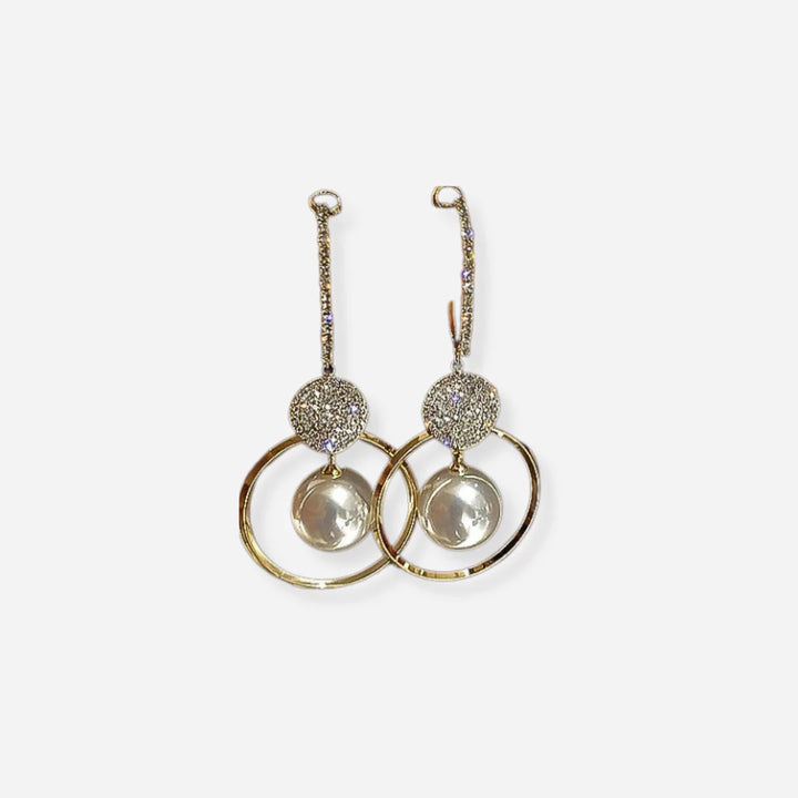 Zerra Luxe Earrings with Cultured Pearls and Zirconia